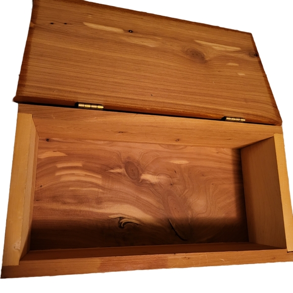 Mid-Century Cedar Keepsake Box w/Sweetheart Poem for What-Nots, Souvenirs, etc - Picture 2 of 7